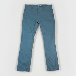 NN07 No Nationality Marco Tessuti Pordenone Blue Slim Tapered Chino Pants Sz 36